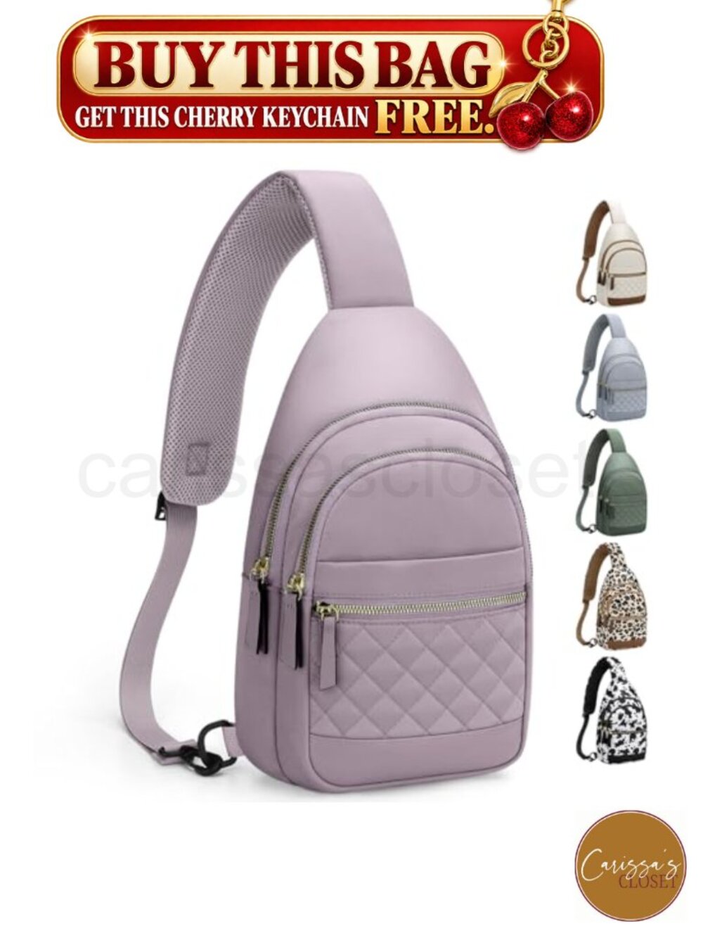 ✨ Crossbody Bag Waterproof Nylon Sling Shoulder Fanny Pack 5 Pockets